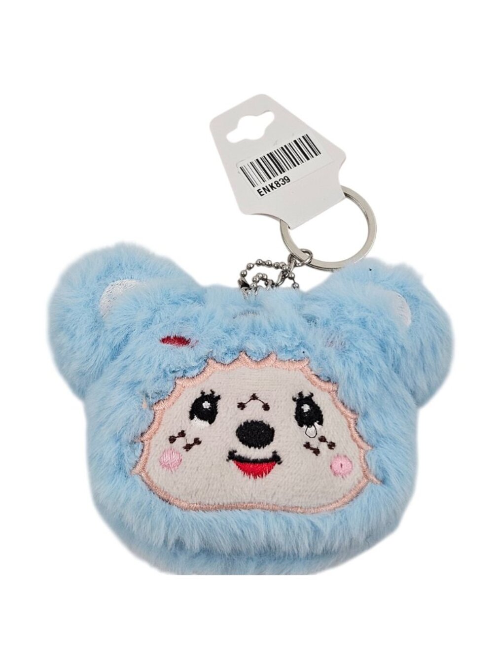 Kawaii Plush Animal Keychain Bear Cat Keyring Pastel Colors Lot of 5 Embroidered - Picture 7 of 10